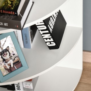 HOMCOM Γωνιακή Βιβλιοθήκη 4 Ράφια τοίχου και τοίχου 39,5x39,5x120cm...