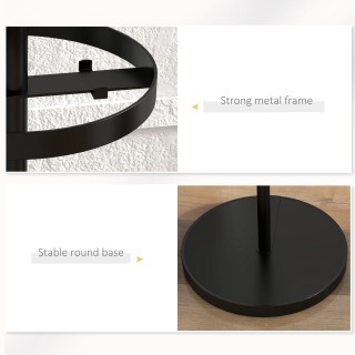 Κρεμάστρα δαπέδου HOMCOM με ομπρέλα και 8 μεταλλικούς γάντζους δίσκ...