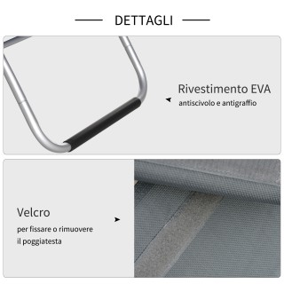 Outsunny Ξαπλώστρα αλουμινίου, Ξαπλώστρα κήπου σε γκρι Textilene με... Outsunny Ξαπλώστρα αλουμινίου, Ξαπλώστρα κήπου σε γκρι Textilene με...