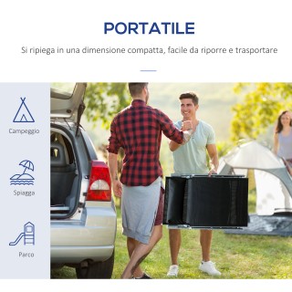 Outsunny Πτυσσόμενη Ξαπλώστρα Relax με Μαύρο Μαξιλάρι Κήπου 84B-184BK