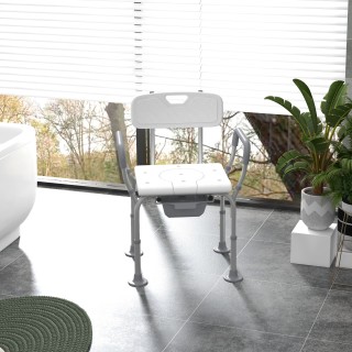 HOMCOM 3 σε 1 καρέκλα ντους με πλάτη και μπράτσα, ρυθμιζόμενο ύψος ... HOMCOM 3 σε 1 καρέκλα ντους με πλάτη και μπράτσα, ρυθμιζόμενο ύψος ...