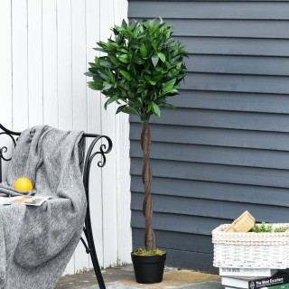Outsunny Σετ 2 ψεύτικα φυτά δάφνης σε γλάστρα ύψους 120 cm για εσωτ... Outsunny Σετ 2 ψεύτικα φυτά δάφνης σε γλάστρα ύψους 120 cm για εσωτ...