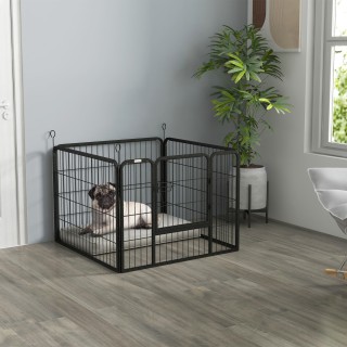PawHut Folding Metal Dog Fence, για εσωτερική και εξωτερική χρήση μ...