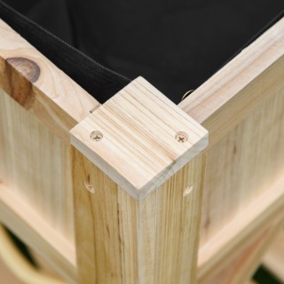 Outsunny υπερυψωμένο κρεβάτι κήπου με 6 διαμερίσματα από ξύλο ελάτη...