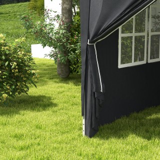 Κιόσκι Outsunny ρυθμιζόμενο ύψος 3x3 με οπές αποστράγγισης και τσάν...