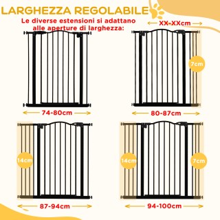 PawHut επεκτεινόμενη πύλη σκύλου χωρίς βίδες Ρυθμιζόμενη από 74-100... PawHut επεκτεινόμενη πύλη σκύλου χωρίς βίδες Ρυθμιζόμενη από 74-100...