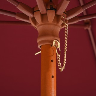 Outsunny ομπρέλα κήπου με κόκκινο πολυεστερικό αντιανεμικό κουβούκλ...