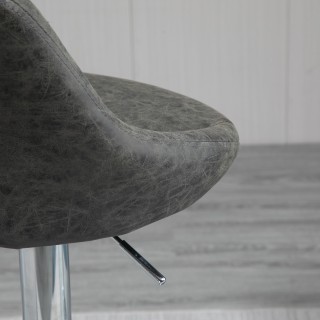 HOMCOM Σετ 2 Περιστρεφόμενα Σκαμπό Μπαρ με Ρυθμιζόμενο Ύψος - Σκούρ...