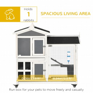 PawHut Εξωτερική Ξύλινη Κούβα Κουνελιών για 2 Κουνέλια με Αποσπώμεν... PawHut Εξωτερική Ξύλινη Κούβα Κουνελιών για 2 Κουνέλια με Αποσπώμεν...