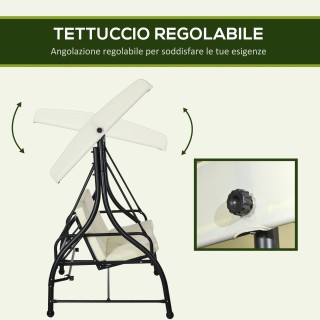 Outsunny Outsunny Swinging 3θέσιο κρεβάτι κήπου με ρυθμιζόμενο κουβ... Outsunny Outsunny Swinging 3θέσιο κρεβάτι κήπου με ρυθμιζόμενο κουβ...