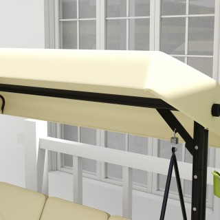 Outsunny Κούνια κήπου 3 θέσεων με ρυθμιζόμενο κουβούκλιο, σε μεταλλ... Outsunny Κούνια κήπου 3 θέσεων με ρυθμιζόμενο κουβούκλιο, σε μεταλλ...