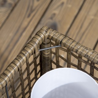 Outsunny ηλιακό φωτιστικό κήπου με πάνελ φόρτισης, σε ατσάλι και μπ...