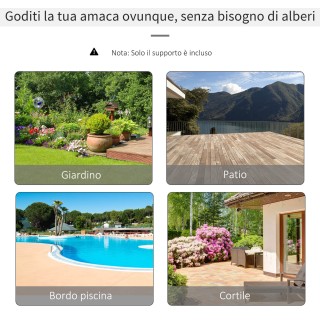 Outsunny Structure Support for Hammock Adjustable Max.120Kg, Μαύρο,... Outsunny Structure Support for Hammock Adjustable Max.120Kg, Μαύρο,...