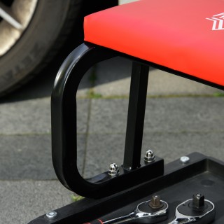 Σκαμπό εργαστηρίου με επένδυση HOMCOM με ρόδες και δίσκο εργαλείων ... Σκαμπό εργαστηρίου με επένδυση HOMCOM με ρόδες και δίσκο εργαλείων ...