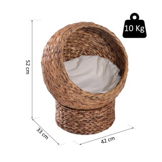 Υπερυψωμένο Πλεκτό Καλάθι Γάτας 42 x 33 x 52 cm Pawhut D30-105 Υπερυψωμένο Πλεκτό Καλάθι Γάτας 42 x 33 x 52 cm Pawhut D30-105