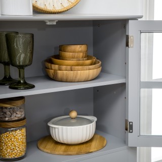 Ξύλινος Μπουφές 68 x 39.5 x 170 cm Χρώματος Γκρι HOMCOM 835-276V00GY Ξύλινος Μπουφές 68 x 39.5 x 170 cm Χρώματος Γκρι HOMCOM 835-276V00GY