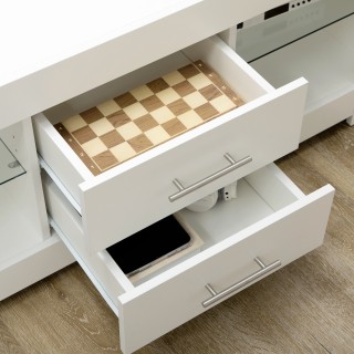 Βάση τηλεόρασης HOMCOM 55 με φώτα LED 12 χρωμάτων και τηλεχειριστήρ...