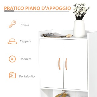 HOMCOM Κινητό ντουλάπι παπουτσιών Εξοικονόμηση χώρου σε λευκό ξύλο ... HOMCOM Κινητό ντουλάπι παπουτσιών Εξοικονόμηση χώρου σε λευκό ξύλο ...