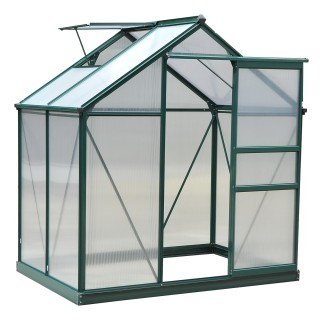 Outsunny Polycarbonate Garden Garden Anti UV 190x132x201cm, Φυτικό ...