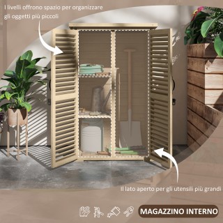 Ντουλάπα αποθήκευσης εξωτερικού χώρου με 2 ράφια με μανταλάκια, σε ... Ντουλάπα αποθήκευσης εξωτερικού χώρου με 2 ράφια με μανταλάκια, σε ...