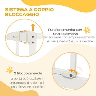 PawHut επεκτεινόμενη πύλη σκύλου χωρίς βίδες Ρυθμιζόμενη από 74-100...