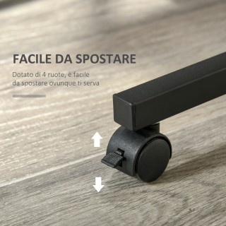 Τραπεζάκι σαλονιού HOMCOM Industrial Style σε σχήμα C, Κομοδίνο με ...