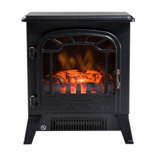 Ηλεκτρικό τζάκι δαπέδου HomCom με ρυθμιζόμενο εφέ φλόγας 900W / 180...