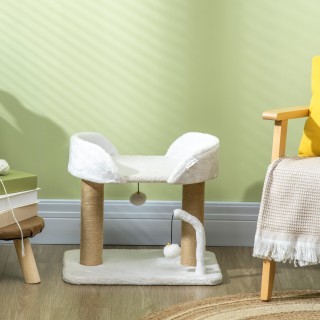 PawHut Tower for Cats max 5kg σε μοριοσανίδα με ξύσιμο στύλο και μπ...