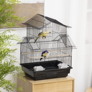PawHut Bird Cage με λαβή μεταφοράς και αφαιρούμενο δίσκο, σε μέταλλ...