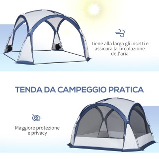 Σκηνή Camping Outsunny 6-8 ατόμων, 4 πόρτες με φερμουάρ, τσάντα και... Σκηνή Camping Outsunny 6-8 ατόμων, 4 πόρτες με φερμουάρ, τσάντα και...
