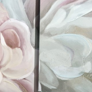 HOMCOM Canvas Prints Flowers, Ξύλο πεύκου για το σπίτι και το γραφε...