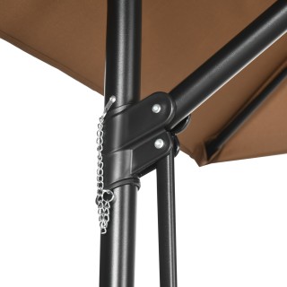 Outsunny Metal and Polyester Garden Parasol 6 Ribs with Cross Base,... Outsunny Metal and Polyester Garden Parasol 6 Ribs with Cross Base,...