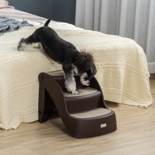 PawHut Πτυσσόμενη σκάλα σκύλου με 3 αντιολισθητικά σκαλοπάτια PP, 4... PawHut Πτυσσόμενη σκάλα σκύλου με 3 αντιολισθητικά σκαλοπάτια PP, 4...