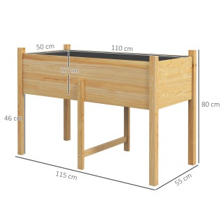 Outsunny Raised Vegetable Garden με 2 τρύπες αποστράγγισης και τσάν... Outsunny Raised Vegetable Garden με 2 τρύπες αποστράγγισης και τσάν...