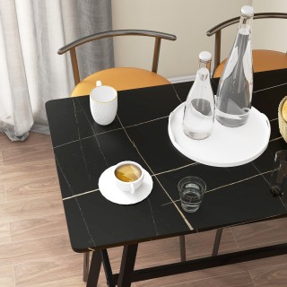 HOMCOM Ορθογώνιο Τραπέζι Bar για 4 Άτομα σε MDF και μέταλλο, 118x58...