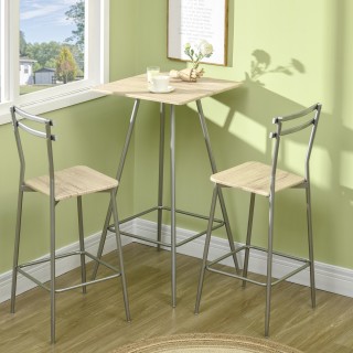 Σετ Μεταλλικό Τετράγωνο Τραπέζι - Bar 60 x 60 x 109.5 cm με 2 Σκαμπ... Σετ Μεταλλικό Τετράγωνο Τραπέζι - Bar 60 x 60 x 109.5 cm με 2 Σκαμπ...