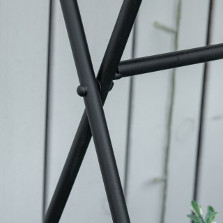 Outsunny Πτυσσόμενη μεταλλική θήκη φυτών με 3 γλάστρες και κάτω ράφ... Outsunny Πτυσσόμενη μεταλλική θήκη φυτών με 3 γλάστρες και κάτω ράφ...