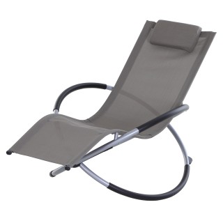 Κουνιστή πολυθρόνα Outsunny σε γκρι Texilene Zero-Gravity 154x80x84... Κουνιστή πολυθρόνα Outsunny σε γκρι Texilene Zero-Gravity 154x80x84...
