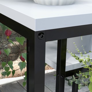 Outsunny φυτικό ράφι 4 επιπέδων από ατσάλι και ξύλο, 34x34x70 cm, α... Outsunny φυτικό ράφι 4 επιπέδων από ατσάλι και ξύλο, 34x34x70 cm, α...