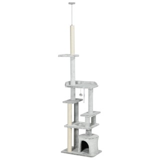 Ξύσιμο οροφής PawHut για γάτες με πλατφόρμες και σπίτι, 60x40x225-2... Ξύσιμο οροφής PawHut για γάτες με πλατφόρμες και σπίτι, 60x40x225-2...