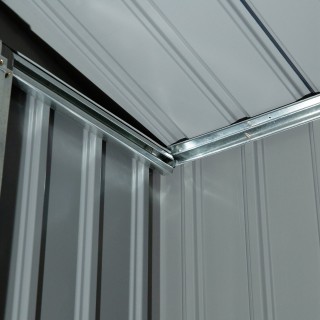 Υπόστεγο κήπου από λαμαρίνα Outsunny με συρόμενες πόρτες, 213x130x1... Υπόστεγο κήπου από λαμαρίνα Outsunny με συρόμενες πόρτες, 213x130x1...