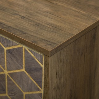 HOMCOM Μοντέρνα Έπιπλα Εισόδου με Χρυσά Διακοσμητικά και Ατσάλινα π...