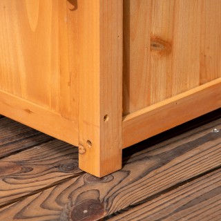 Outsunny Outsunny Outdoor Hollow Bottom Καφέ έλατο φυτευτή με διακο...