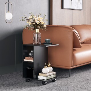 Τραπεζάκι σαλονιού HOMCOM σε σχήμα C με 2 ανοιχτά ράφια και 4 περισ... Τραπεζάκι σαλονιού HOMCOM σε σχήμα C με 2 ανοιχτά ράφια και 4 περισ...