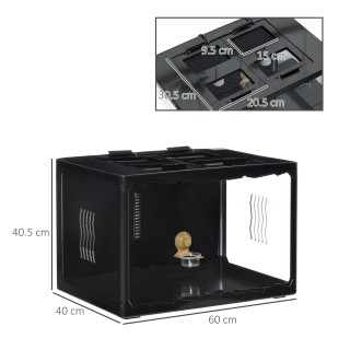 Γυάλινο Ενυδρείο για Ερπετά με Φωτισμό Terrarium 60 x 40 x 40.5 cm ... Γυάλινο Ενυδρείο για Ερπετά με Φωτισμό Terrarium 60 x 40 x 40.5 cm ...