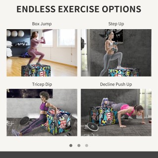 SPORTNOW Plyo Box 3 Heights Αντιολισθητικό Jumping Box για το σπίτι... SPORTNOW Plyo Box 3 Heights Αντιολισθητικό Jumping Box για το σπίτι...