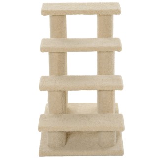 Σκάλα για κατοικίδια PawHut με 4 σκαλοπάτια και απαλή μπεζ ταπετσαρ... Σκάλα για κατοικίδια PawHut με 4 σκαλοπάτια και απαλή μπεζ ταπετσαρ...
