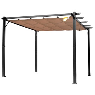 Outsunny Gazebo Garden Pergola 3X4m Συρόμενο πανί σε αδιάβροχη κατα... Outsunny Gazebo Garden Pergola 3X4m Συρόμενο πανί σε αδιάβροχη κατα...