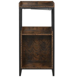 HOMCOM Industrial Style Σχάρα μπουκαλιών με κελάρι κρασιού για 9 μπ...