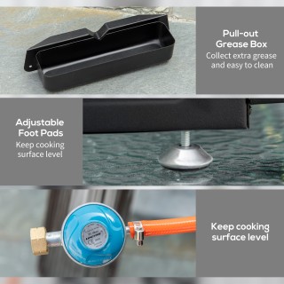 Επιτραπέζια ψησταριά γκαζιού Outsunny αντικολλητική ψησταριά με 3 κ... Επιτραπέζια ψησταριά γκαζιού Outsunny αντικολλητική ψησταριά με 3 κ...